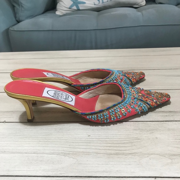Emma Hope Beaded Mules Size 39 1/2 - Picture 4 of 11